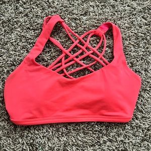 LuLuLemon Free to Be Sports Bra size 4, neon pink